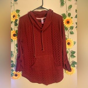 No Boundaries Maroon Hooded Sweater